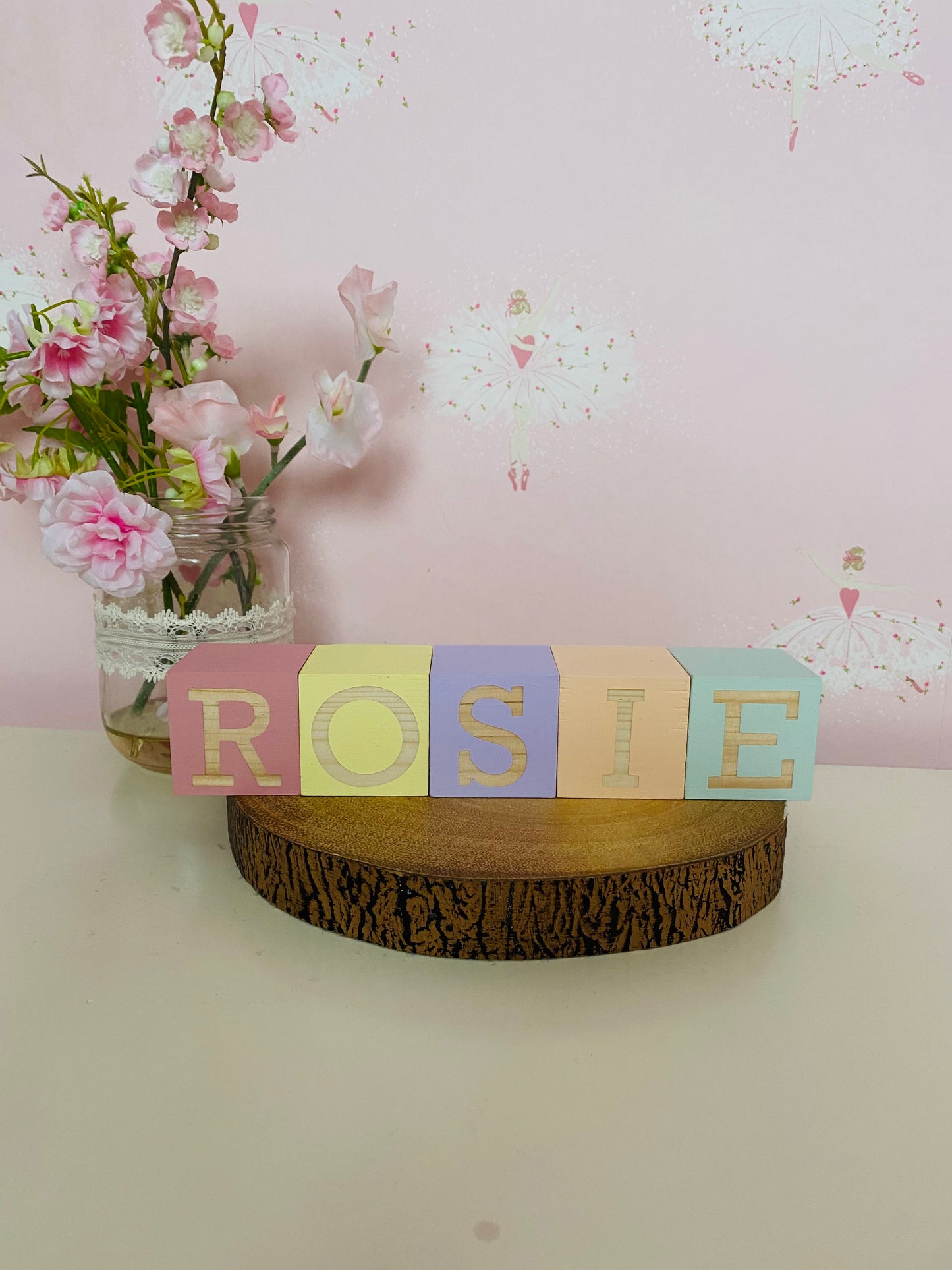 Rainbow Personalised Wooden Blocks