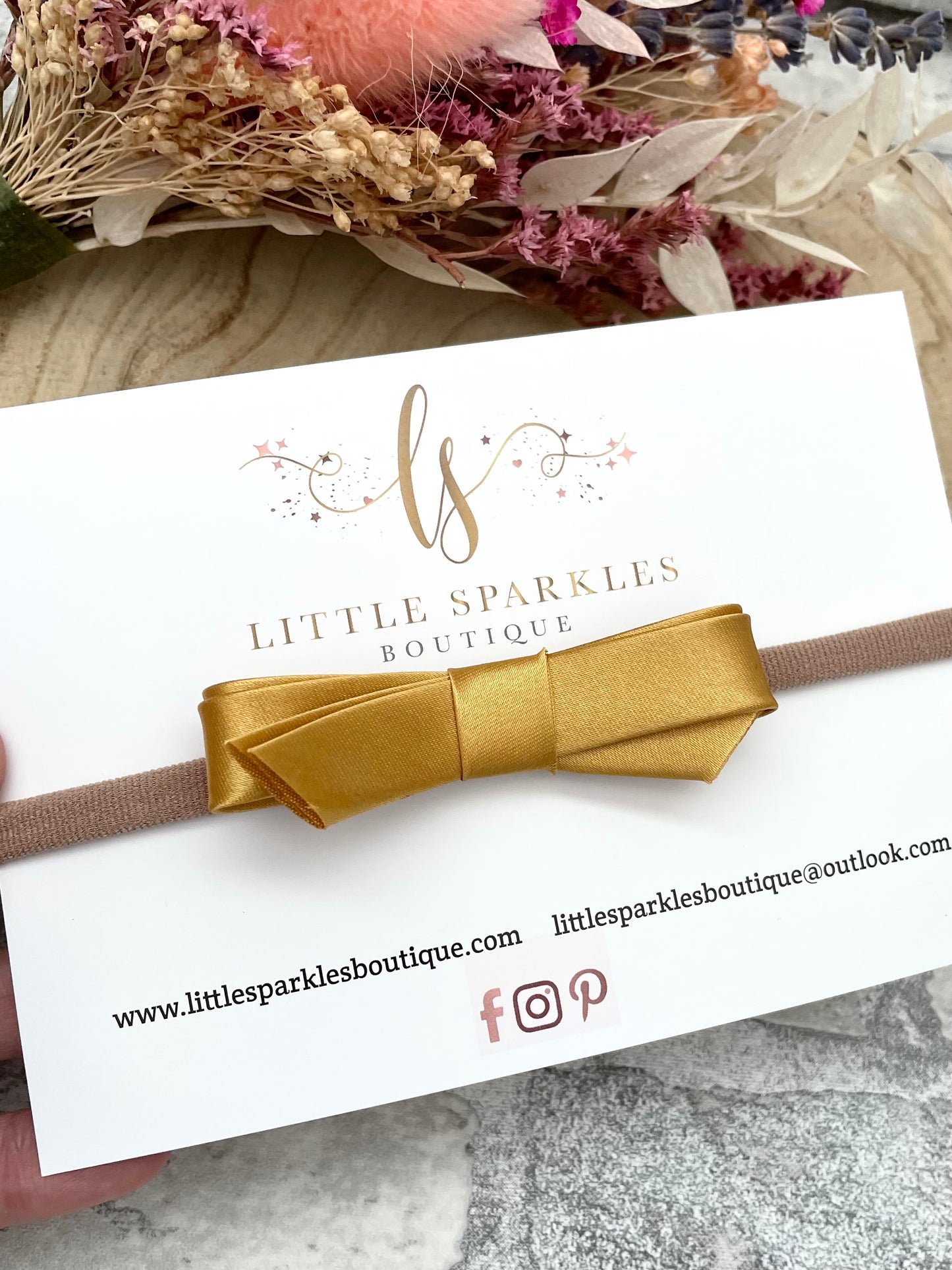 Gold Satin Bow