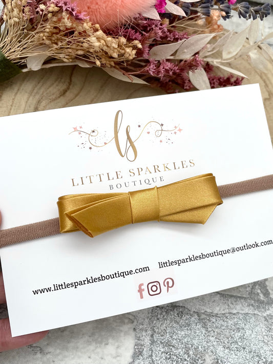 Gold Satin Bow