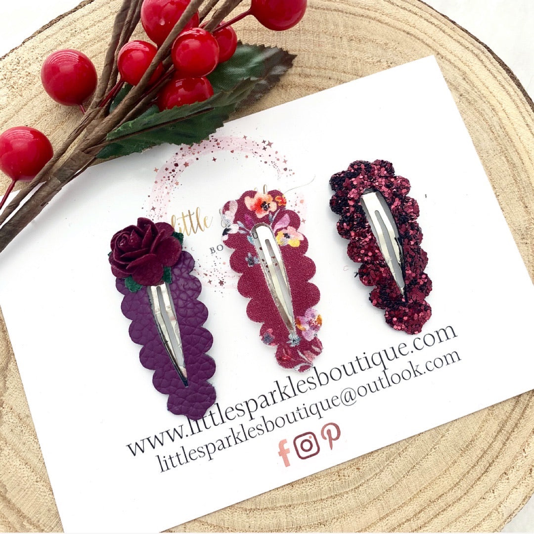Plum Floral Set