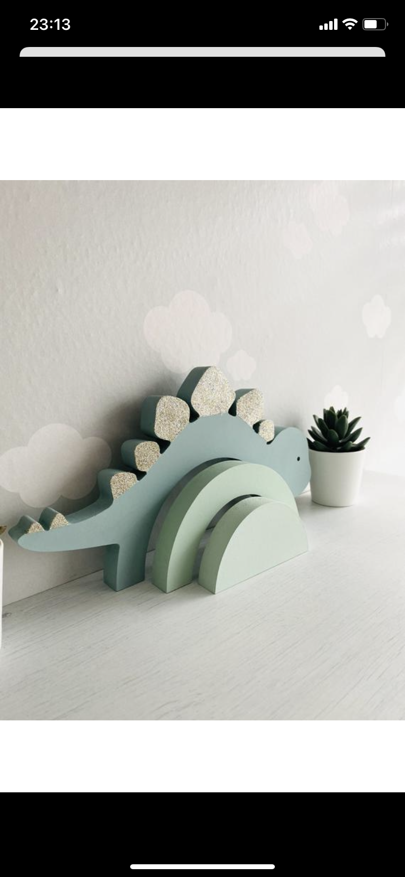 Boys stacking dinosaur decor personalised custom