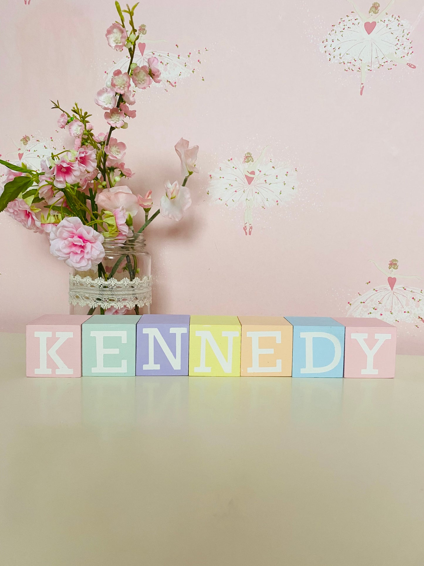 Rainbow Personalised Wooden Blocks
