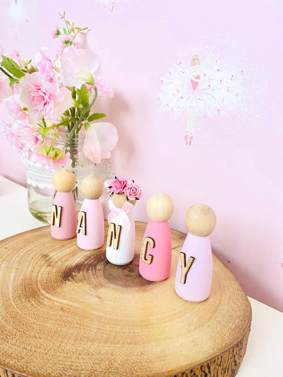 Personalised Girls Doll Pegs