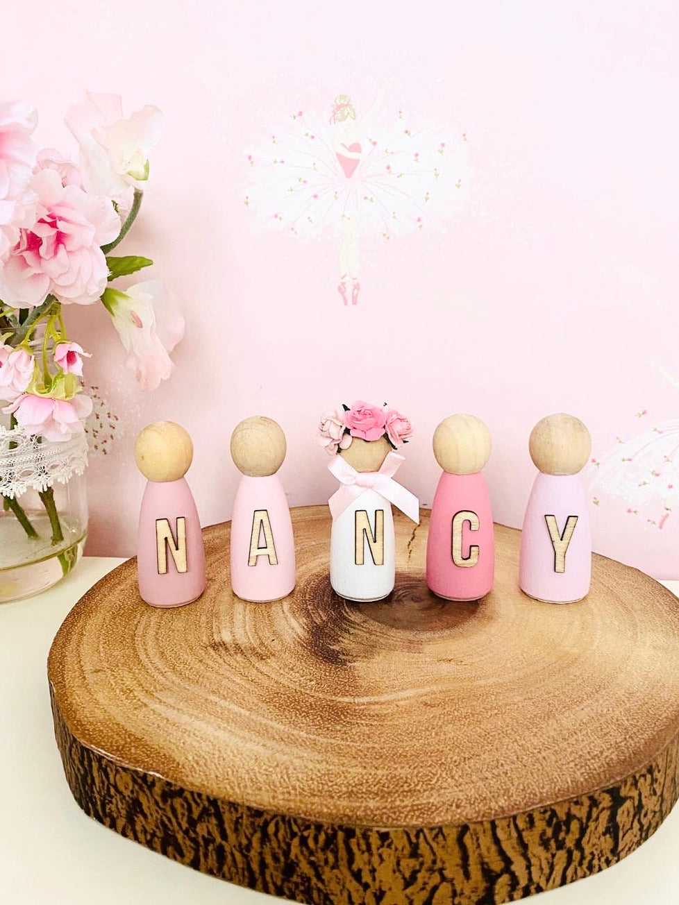 Personalised Girls Doll Pegs