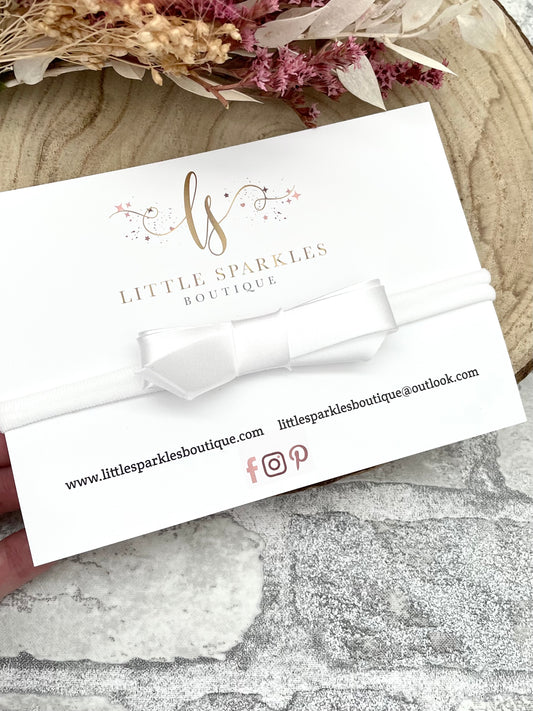 White Satin Bow