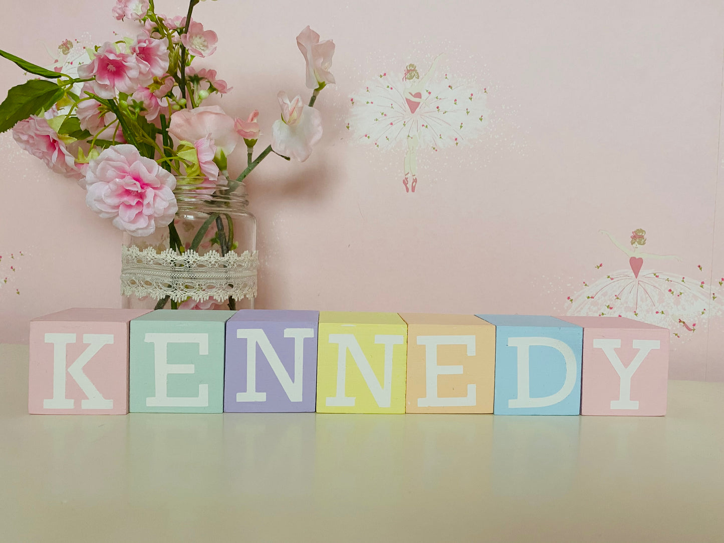 Rainbow Personalised Wooden Blocks