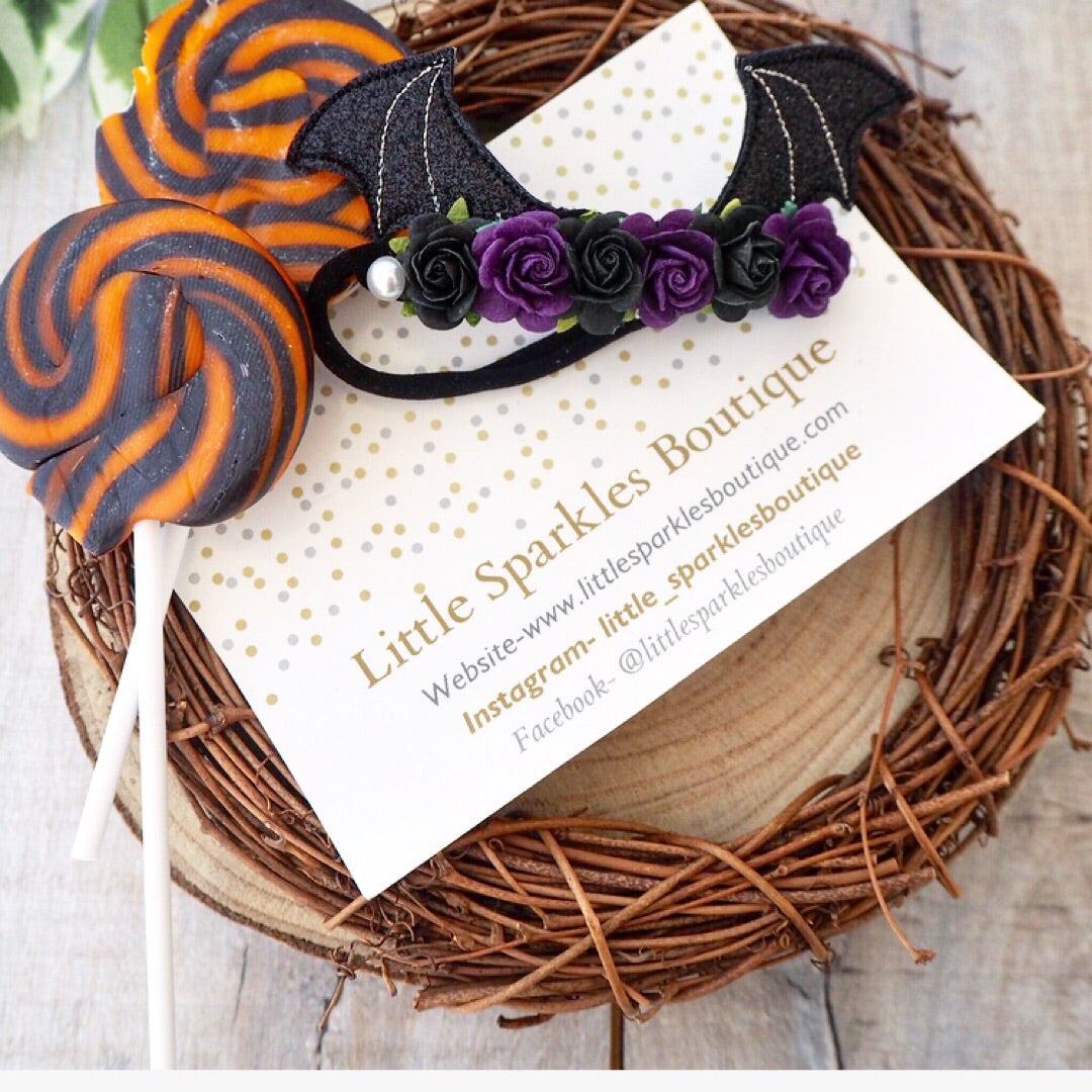 Bat Wing Flower headband